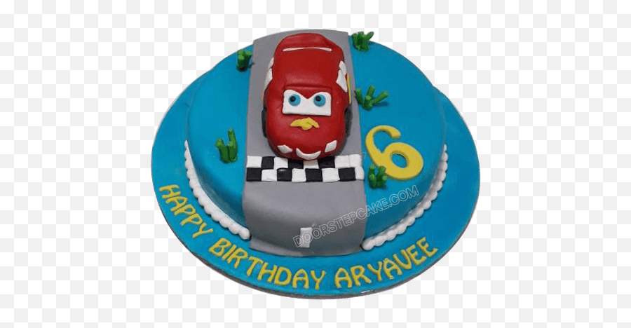 Online Birthday Cake Delivery In Delhi Ncr Doorstepcake - 6th Lightning Mcqueen Cake Emoji,Emoji Fondant