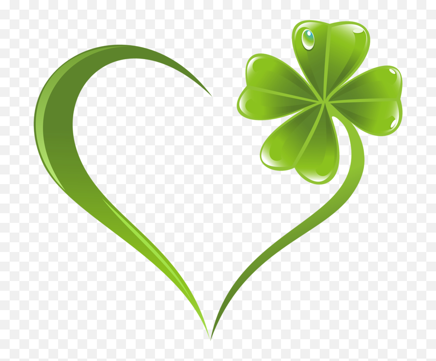 Download Heart Clover Shamrock Four - Leaf Tattoo Free Frame Four Leaf Clover Heart Emoji,Shamrock Emoticon