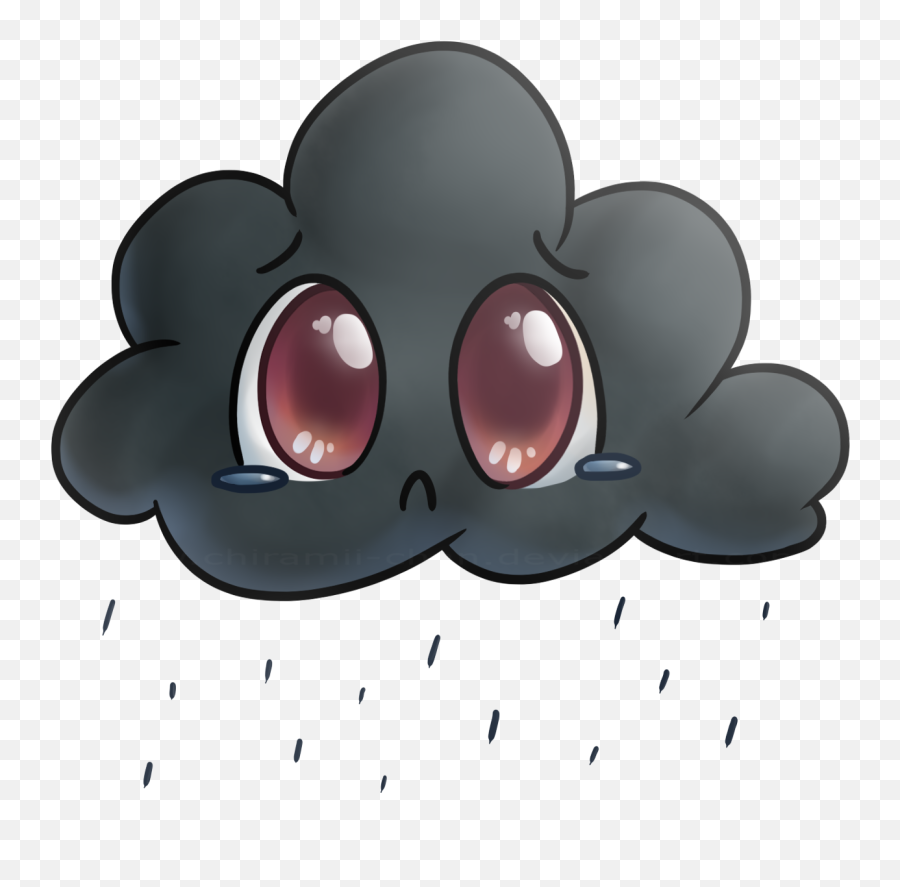 Imagenes Tristes Parte 1 - Sad Animated Rain Clouds Emoji,Emoticons De Nube Con Nieve Para Facebook