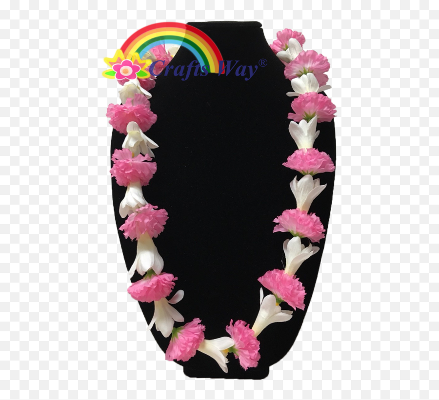 Silk Carnation Tuberose Lei - Girly Emoji,Emoticons With Hula Girls And Leis