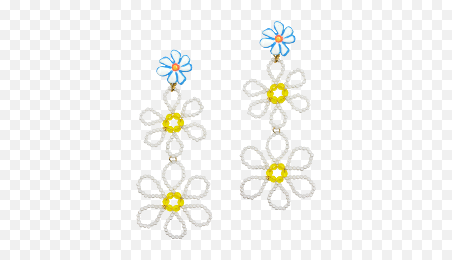 Smiley Earrings - Daisy Chain Earrings Susan Alexandra Emoji,Emoticons Eearings