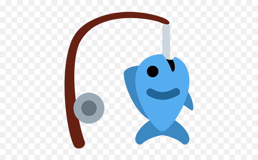 Fishing Blue Nose Smile Clipart - Happy Emoji,Fishing Pole Emoji