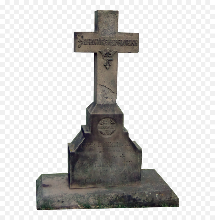 Gravestone Grave Sticker - Tombstone Cross By Paulinemoss Emoji,Graveston3 Emoji