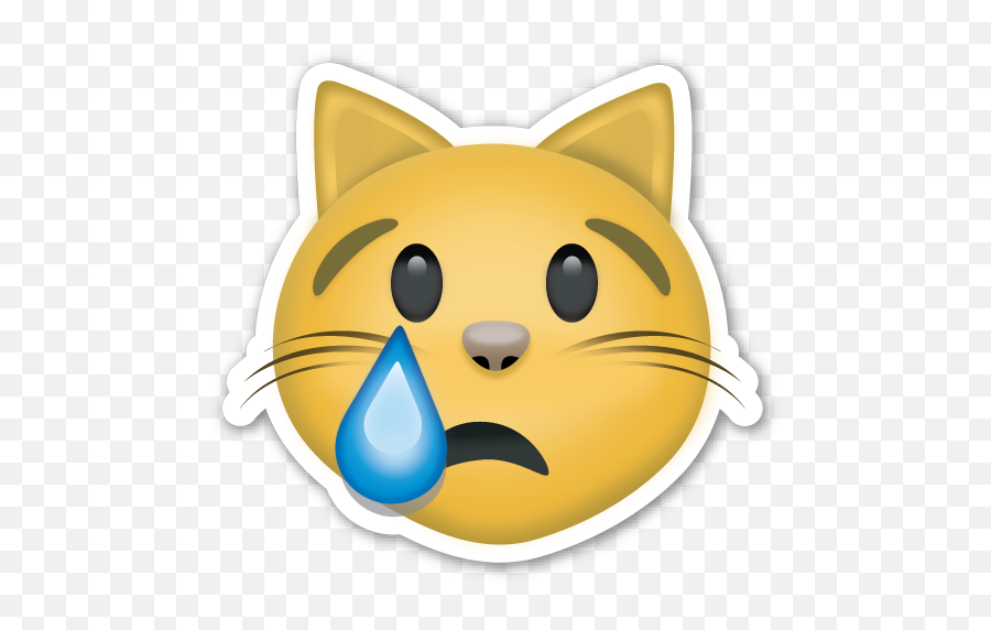 Crying Cat Face - Laugh And Tear Emoji,Kitty Emoji