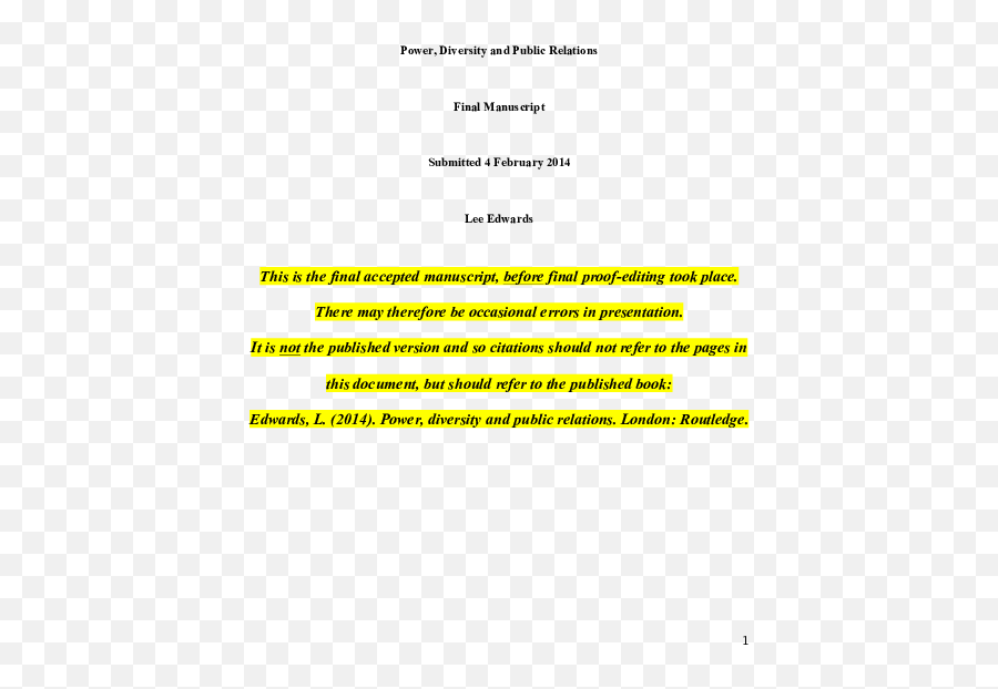 Public Relations Final Manuscript - Horizontal Emoji,Emotion Regulation Tasks Gandy Et Al 2014