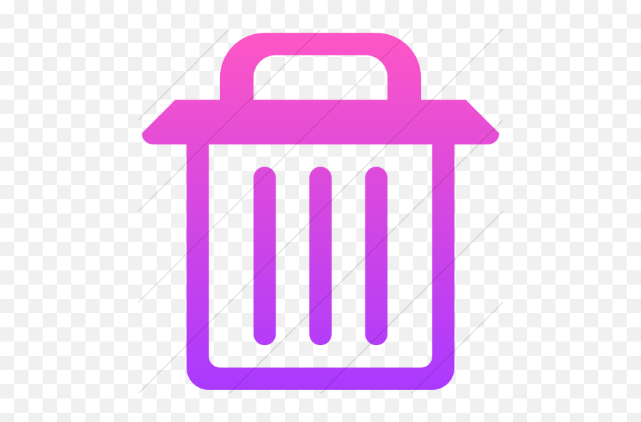 Iconsetc Simple Ios Pink Gradient Broccolidry Trash Bin Icon - Bin Icon Purple Png Emoji,Emoticon Trashcan