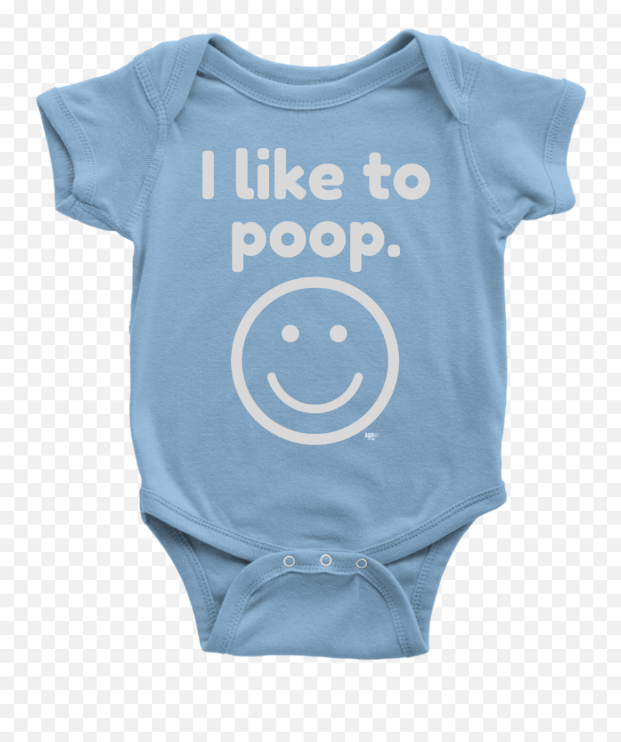 I Like To Poop Baby Bodysuit - Solid Emoji,Pooping Baby Emoticon