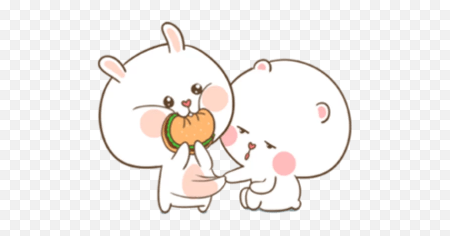 Musicekhas Stickers - Live Wa Stickers Stickers Puffy Bear And Rabbit Emoji,Puffy Emoticon