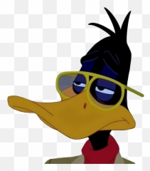 Daffy With Glasses Looney Tunes Looney Tunes Looney - Daffy Duck With Glasses Emoji,Terminator Emoticons