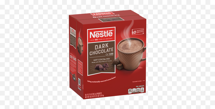 Nestlé Dark Chocolate Flavor Hot Cocoa Mix Packets Emoji,Hot Chocolatte Emoticon