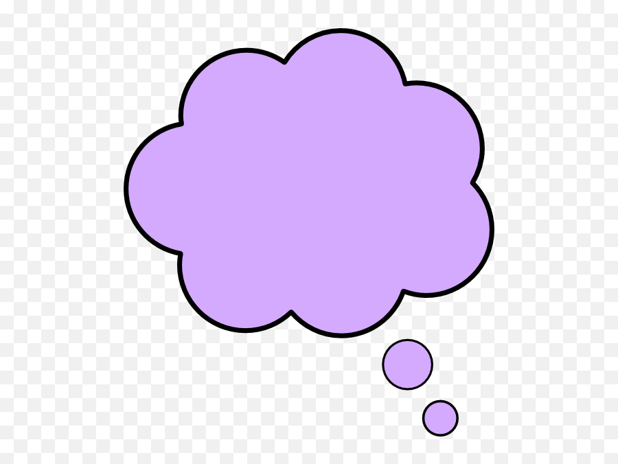 Color Clipart Thought Bubble - Thought Bubble Png Color Emoji,Purpl Emojis