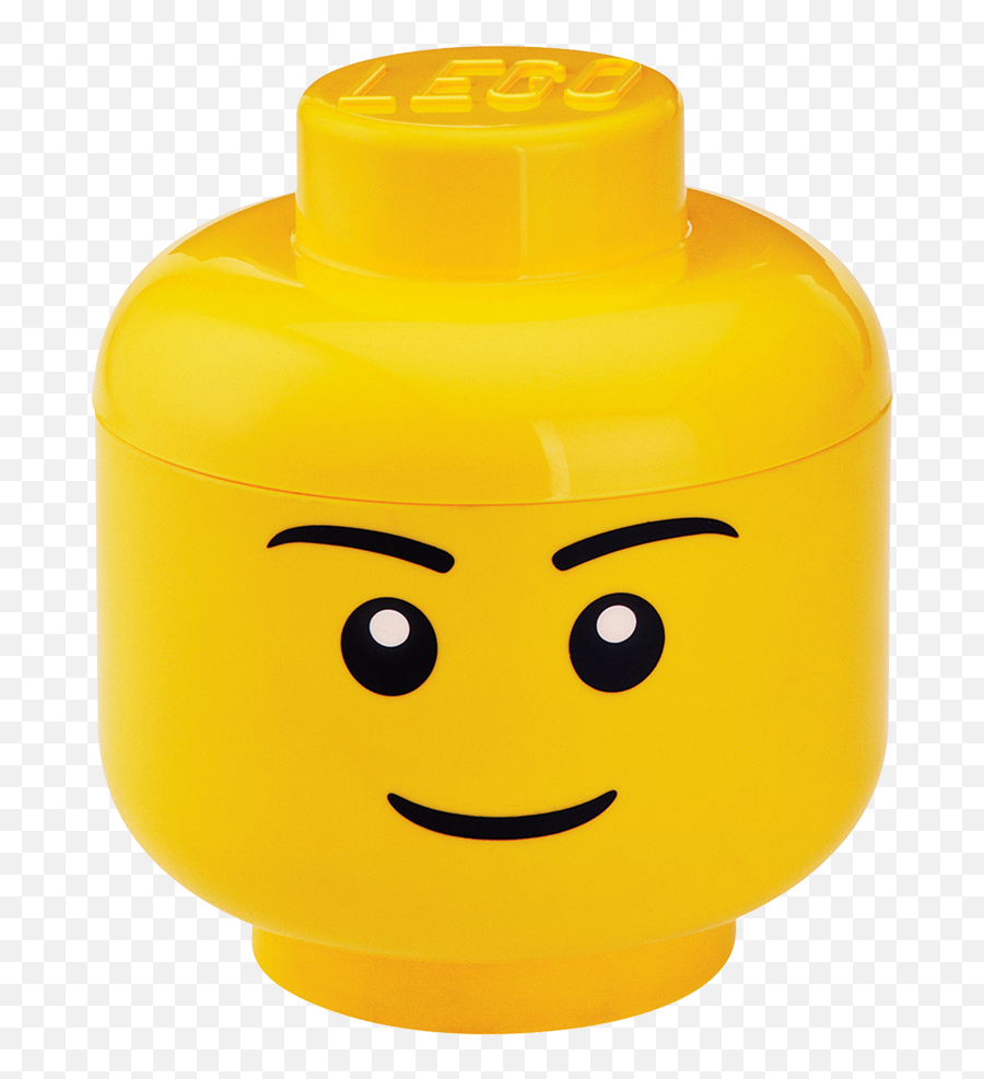 Lego Storage Head Boy - Lego Storage Box Emoji,Brick Wall Emoticon