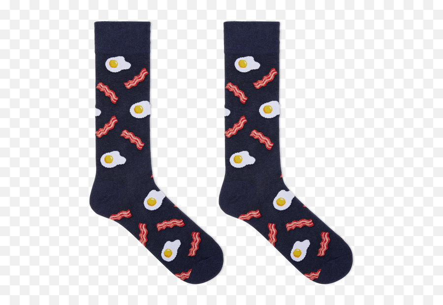 Hotsox Menu0027s Deviled Eggs Crew Socks U2013 Loops U0026 Wales Emoji,Bacon And Eggs Emoji