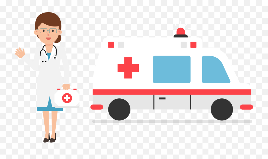 Emergency Clipart Ambulance Light - First Aid Doctor Cartoon Emoji,Female Doctor Emoji