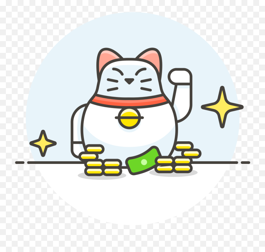 Lucky Cat Money Icon - Money Cat Icon Emoji,Lucky Cat Emoji