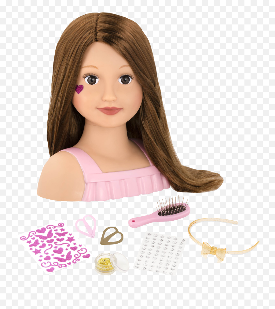 Talia Doll Head Doll Hairstyles Styling Head Our Generation - Hairstyle Doll Head Emoji,American Girl Doll Emoji Room