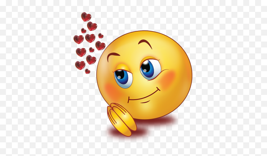 Love Big Eyes Smiley Emoji - Big Smile In Love,Big Eyes Emoji