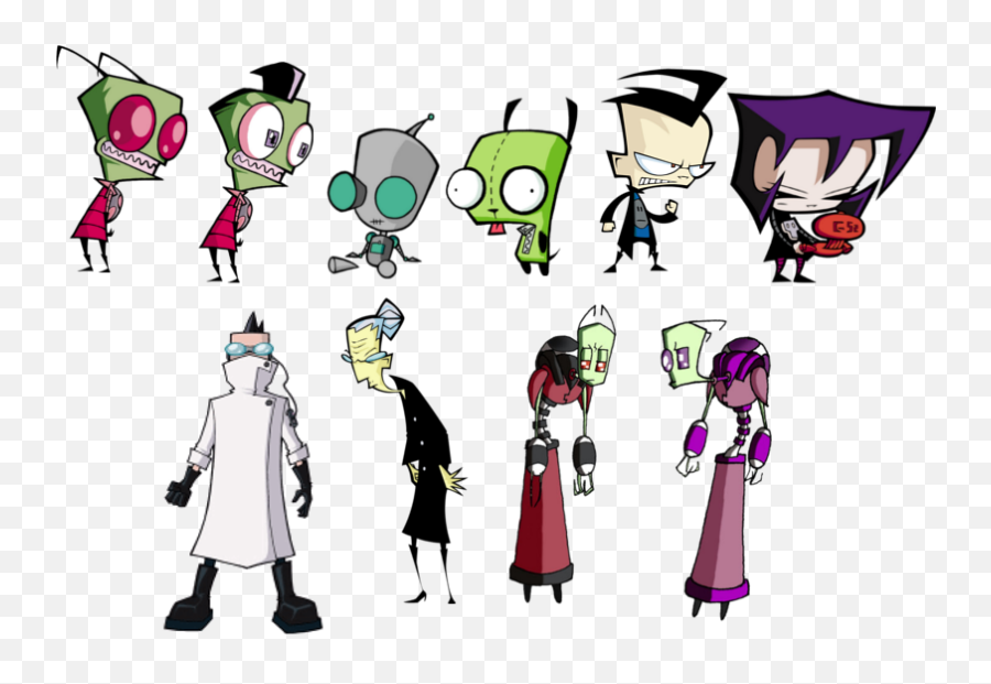 List Of Invader Zim Characters - Invader Zim Emoji,Fanfiction Zim Dib Antenna Emotion Movie