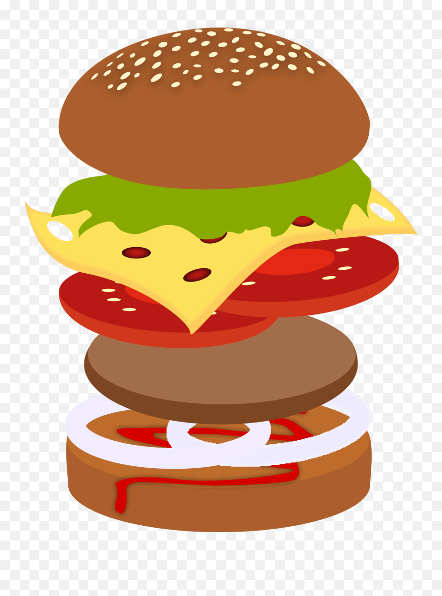 Delicious Hamburger Clipart Free Image - Build A Burger Clipart Transparent Emoji,Fotos De Emoticons Comendo Hamburgue