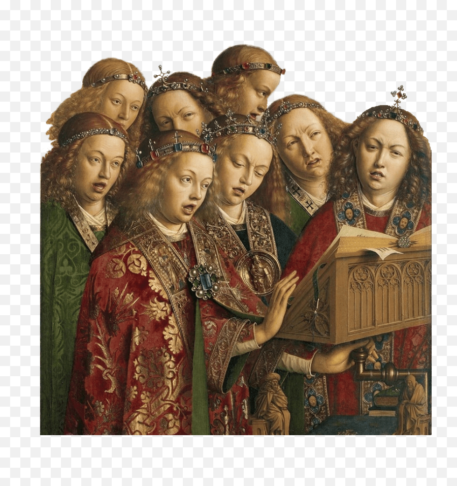 Hidden Meanings In Robert Campinu0027s Merode Altarpiece Kelly - Angels Singing Ghent Altarpiece Emoji,Renaissance Portraits Example Of Emotion And Perspective