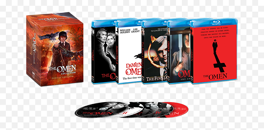 The Omen Collection Deluxe Edition - Bluray Shout Factory Fictional Character Emoji,4k Eggplant Emoji