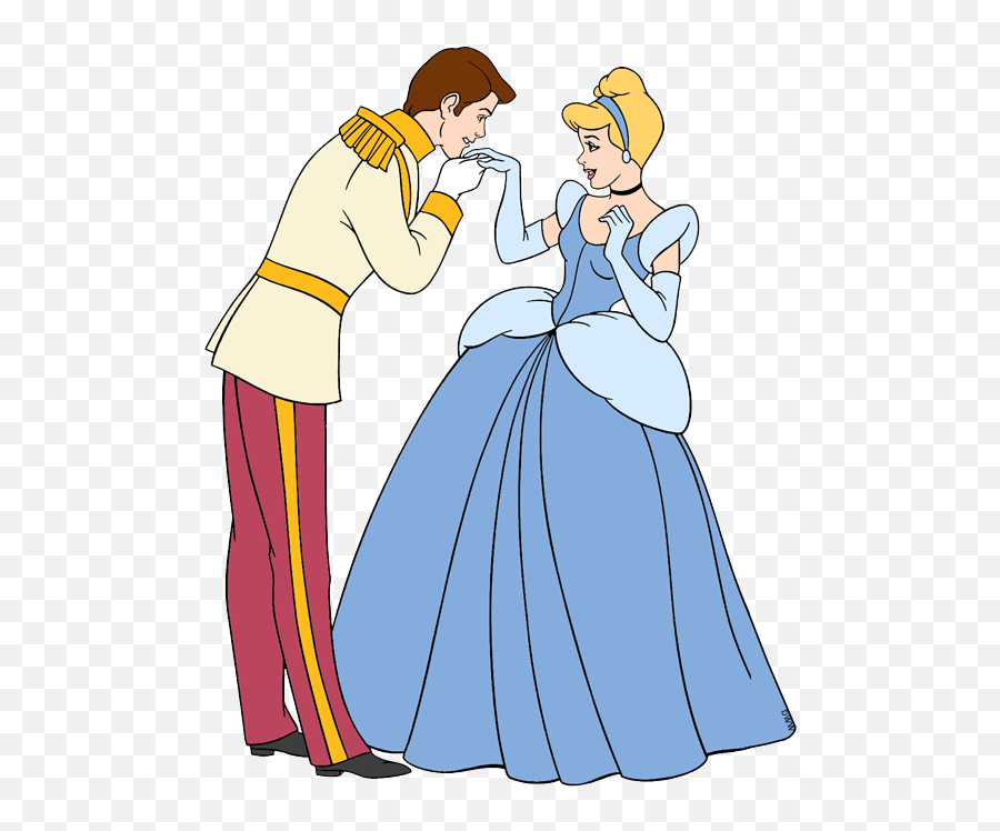 Cinderella And Prince Charming Clip Art - Cinderella And Prince Charming Clipart Emoji,Kiss Face Emoji Charm
