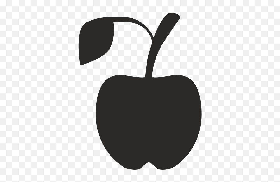 Image For Logotype - Apple Emoji Black And White,Thick Fruit Emoji