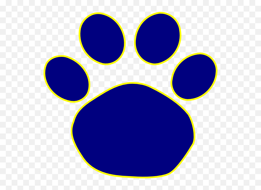 Blue Wildcat Paw Logo - Bulldog Paw Clip Art Emoji,Cougar Paw Print Emoticon