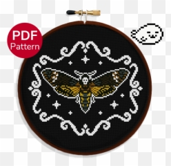 Vintage Deathu0027s - Head Hawkmoth Cross Stitch Pattern Emoji,Stitching Emojis