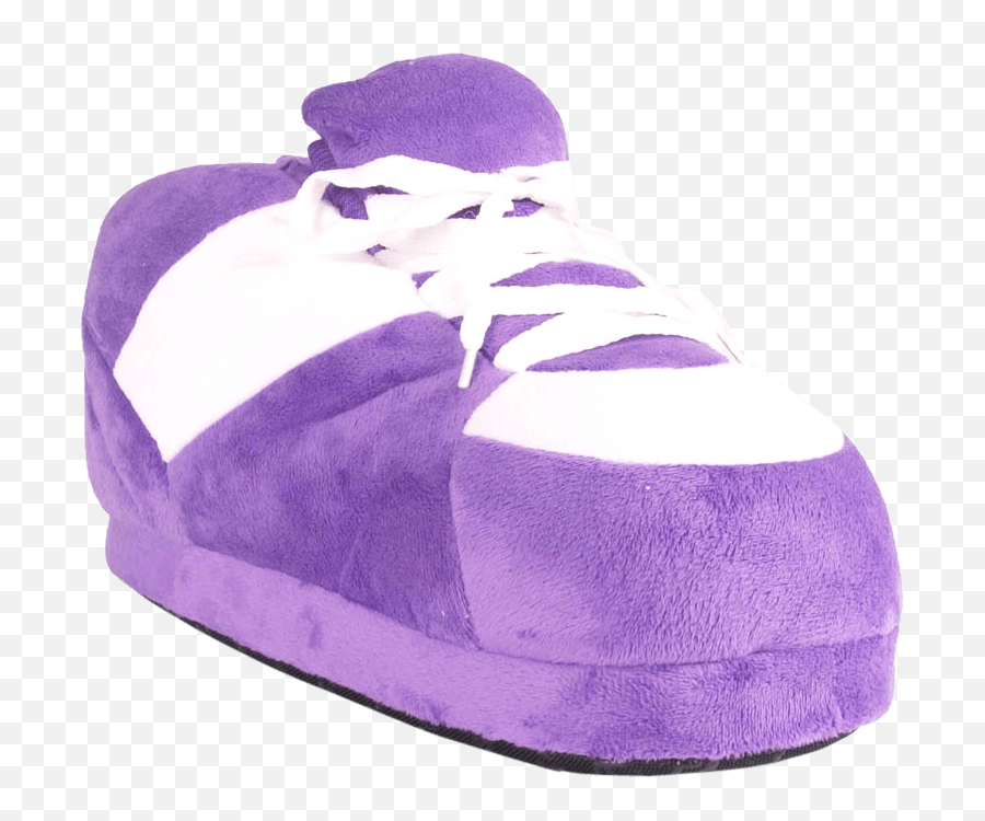 Happyfeet Sneaker Slippers - Purple And White Xx Large Emoji,Purple Lilly Emoji