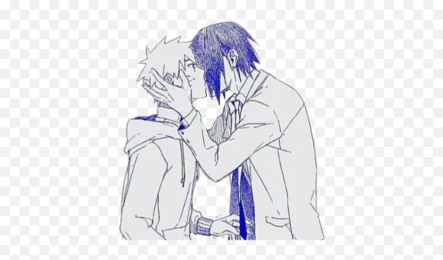 Download Hd Narusasu Sasunaru Naruto Sasuke Yaoi Love Anime - Kiss Sasuke And Naruto Love Emoji,Naruto Emoji