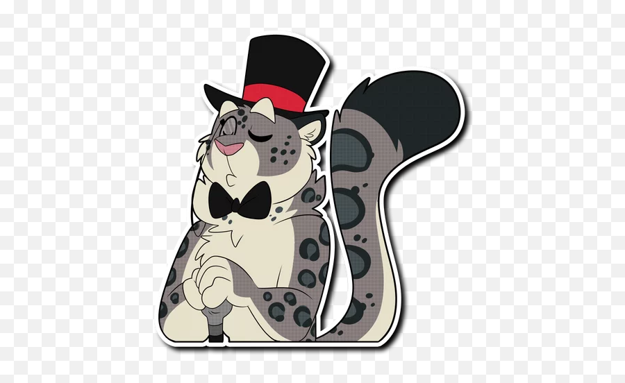 Telegram Sticker From Snow Leopard Pack Emoji,Leopard Emoji