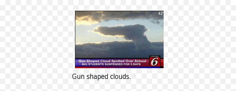 Self Defense Memes - Gun Shaped Cloud Over School Emoji,3hunna Emoji