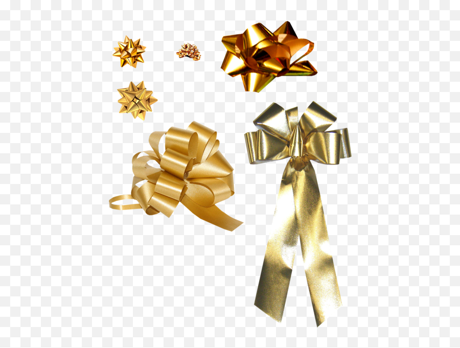 Gold Ribbon Bow Set Psd Official Psds - Gold Bow Emoji,Gold Ribbon Emoji