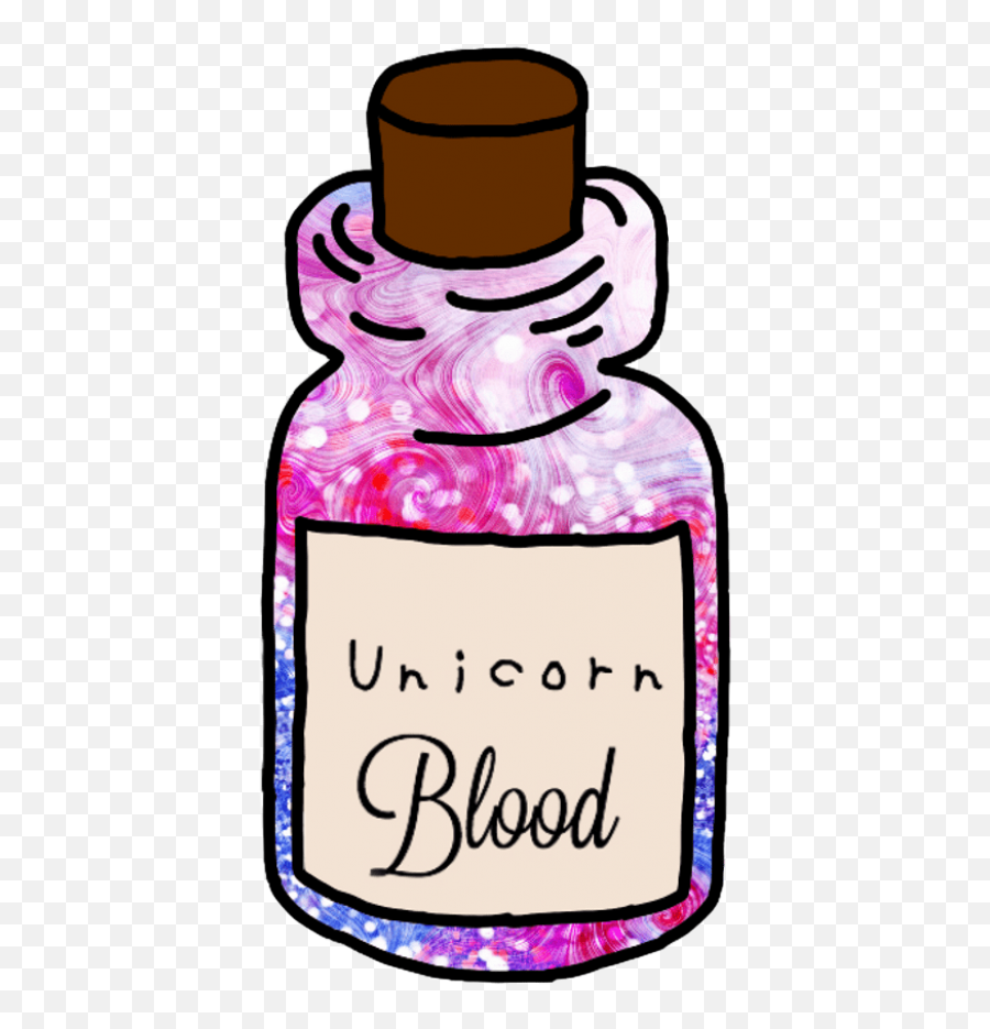 Unicorn Aestetic Blood Cute Sticker By Luna - Unicorn Blood Sticker Emoji,Unicorn Emoji Hat