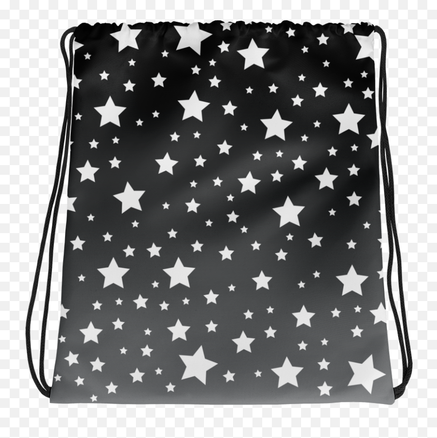 White Stars Gray Ombre Drawstring Bag - American Emoji,White 100 Emoji Joggers