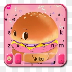 Cartoon Funny Hamburger Keyboard Theme - Hamburger Bun Emoji,Hamburger Emojis