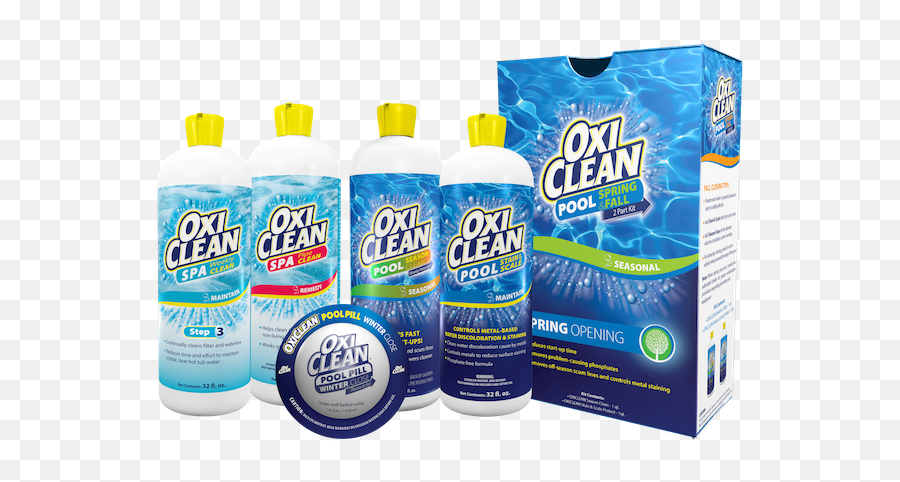 Oxiclean Introduces Pool And Spa Chemical Line - Aqua Magazine Cleaning Product Brand Emoji,Bleach Emoticons