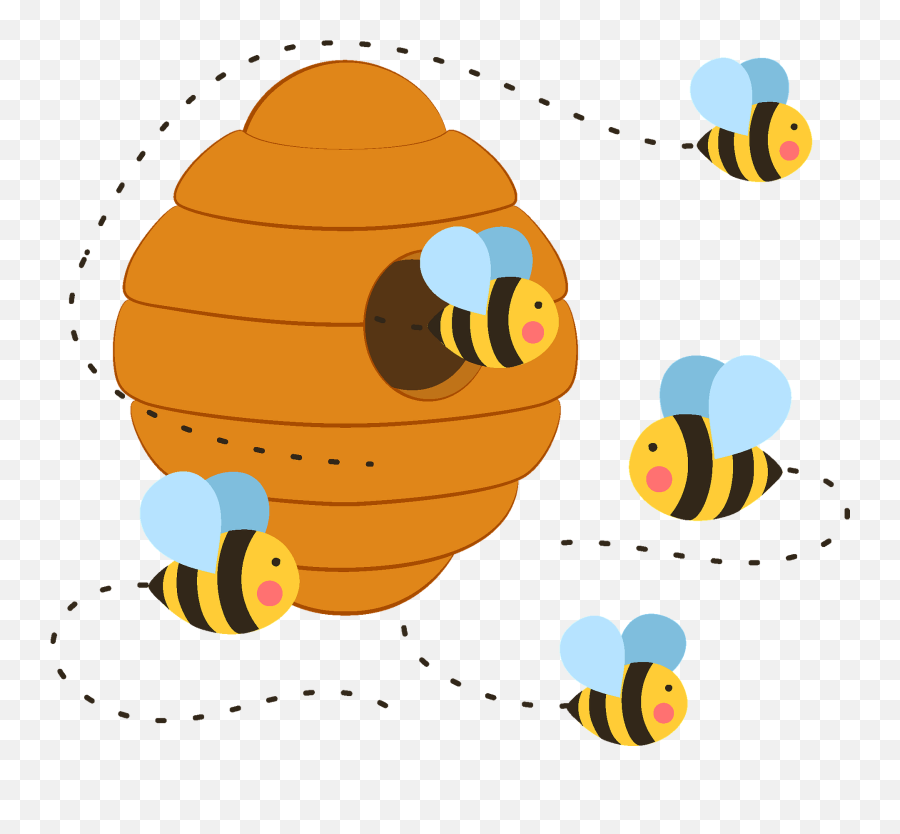 Beehive Clipart - Bee Hive Clipart Png Emoji,Honeycomb Emoji