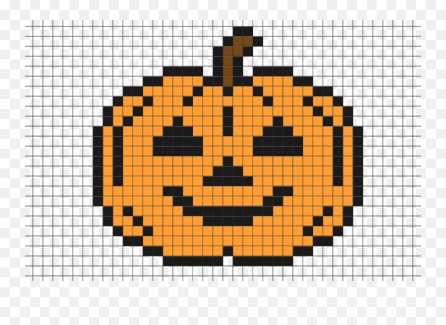 Halloween Pumpkin Pixel Art - Halloween Pixel Art Emoji,Pumpkin Emoticon For Facebook