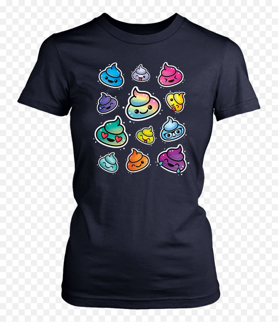 Cute Sleeping Rainbow Poop Emoji Zzz T - Cute Library T Shirts,Rainbow Picture Candy Emoji