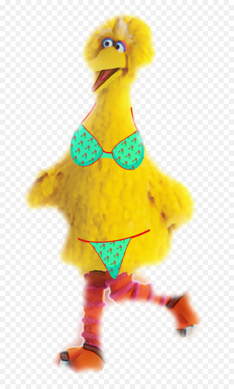 Big Bird Bikini Sticker - Soft Emoji,Big Bird Emoji
