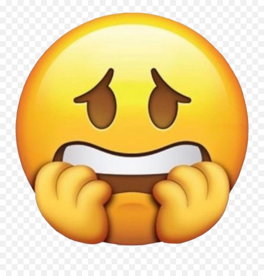 Emojis - Biting My Nails Funny Meme Emoji,Whatsapp Emoji Art