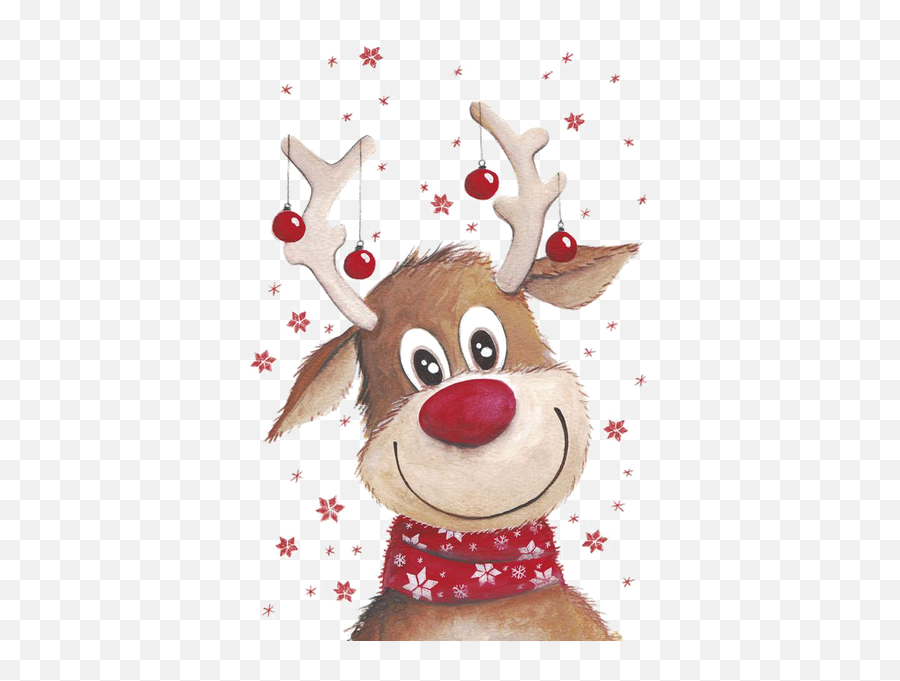 Santa Christmas Clipart Png - Transparent Christmas Reindeer Emoji,Xmas Reindeer Emoticon