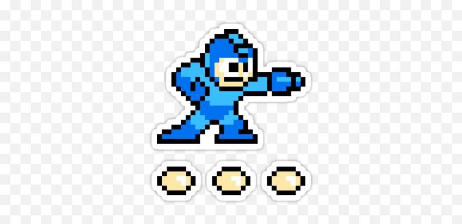 Mega Man 8 - Bit Sticker Retro Game Pixel Art Emoji,8 Bit Emoji