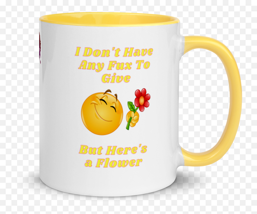 I Donu0027t Have Any Fux To Give 11 Oz Ceramic Coffee Mug U2013 Wisekrax - Logo On Mug Emoji,I'm Right Here Emoticon