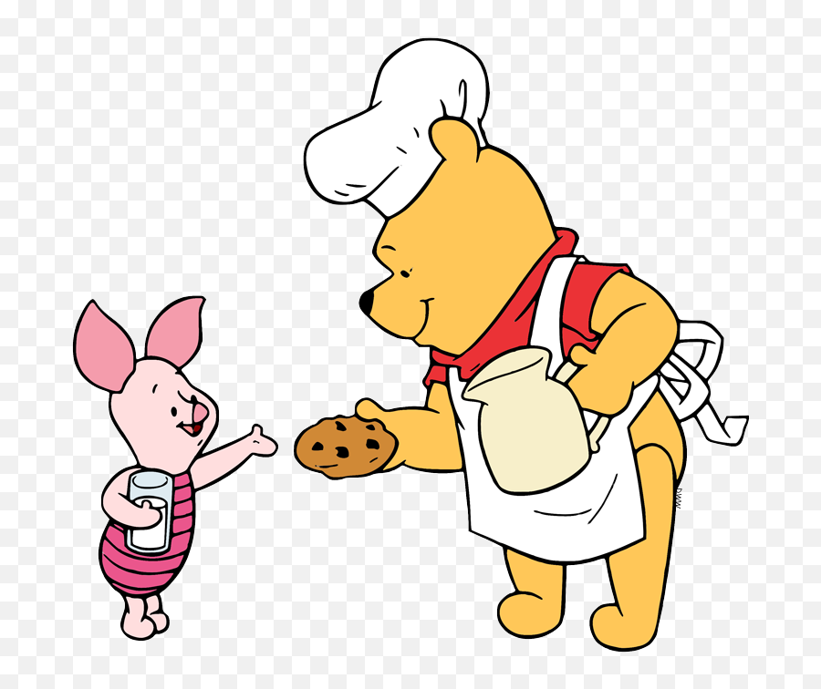 Clip Art Of Winnie The Pooh Offering - Pooh And Piglet Baking Emoji,Winnie The Pooh And Emotions