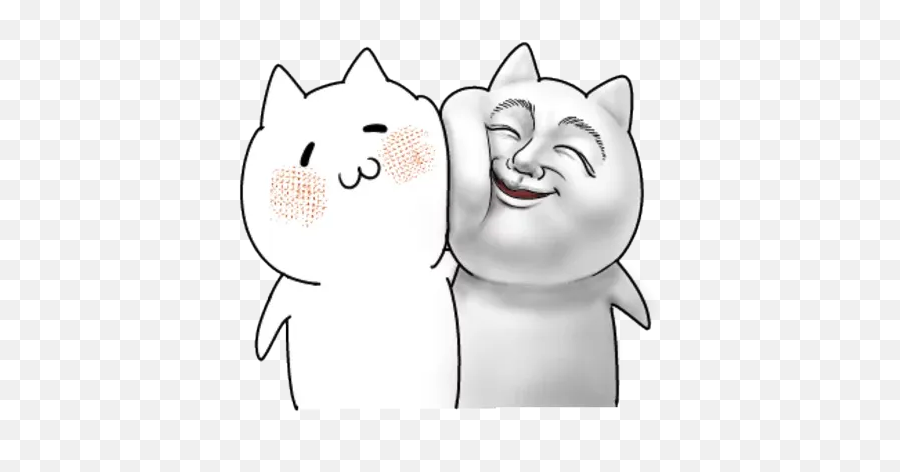 3c Whatsapp Stickers - Catman And Cute Cat Emoji,;3c Emoticon