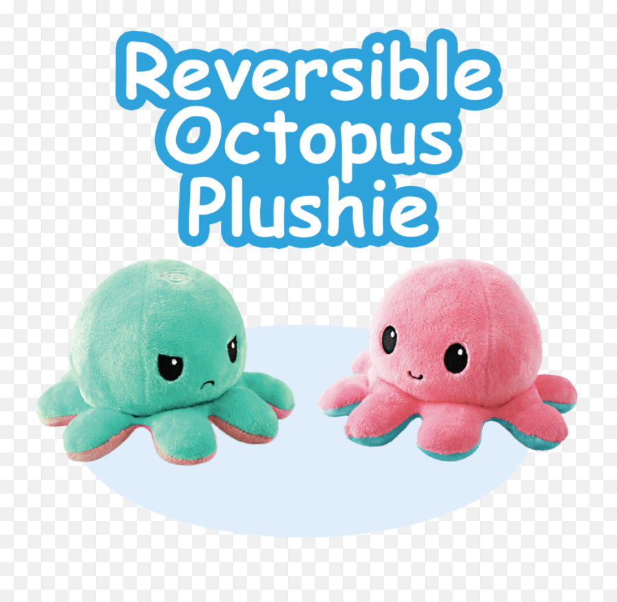 The Original Reversible Octopus Plushie - Soft Emoji,Brain Octopus Emotions