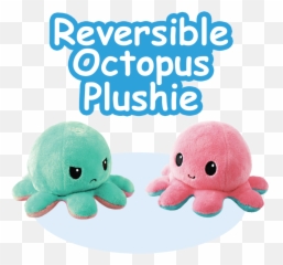 The Original Reversible Octopus Plushie - Soft Emoji,Brain Octopus Emotions